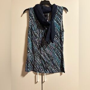 Covington Blue and Teal Patterned Top